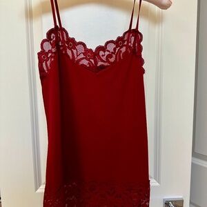 Ladies Red/Wine Lace Cami - Size Small